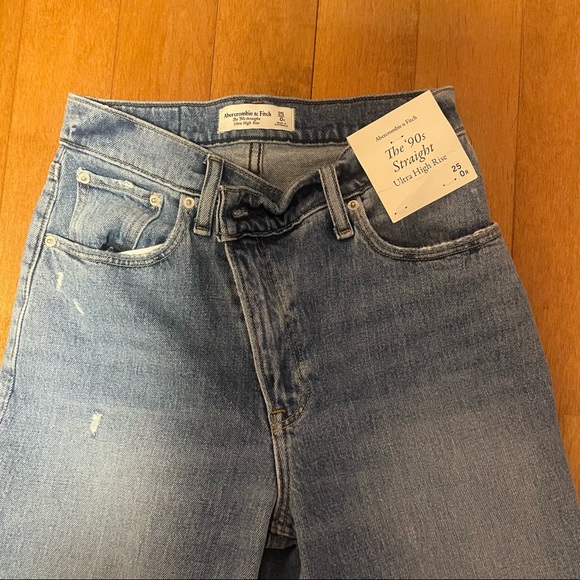 Abercrombie cross cross jeans 90s straight high rise - Picture 8 of 12